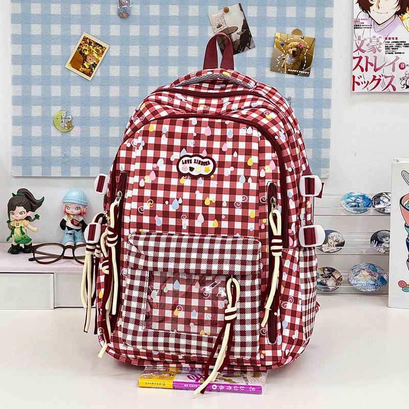 Verspielter Grafik-Muster-Schulrucksack Karnz