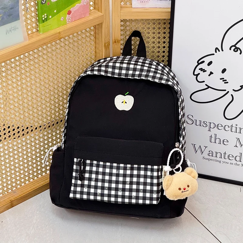 Verspielt Karomuster Rucksack Karnz