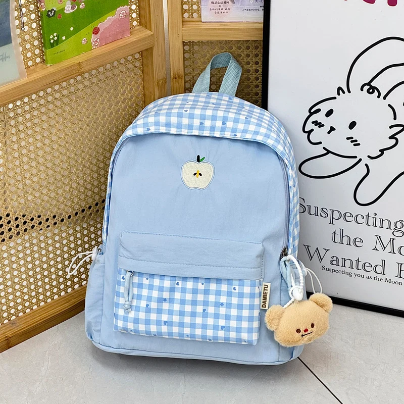 Verspielt Karomuster Rucksack Karnz