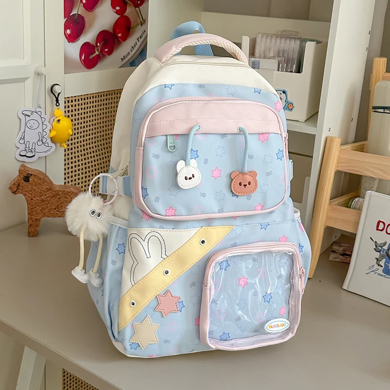 Verspielt Bestickter Stern-Themen Rucksack Karnz