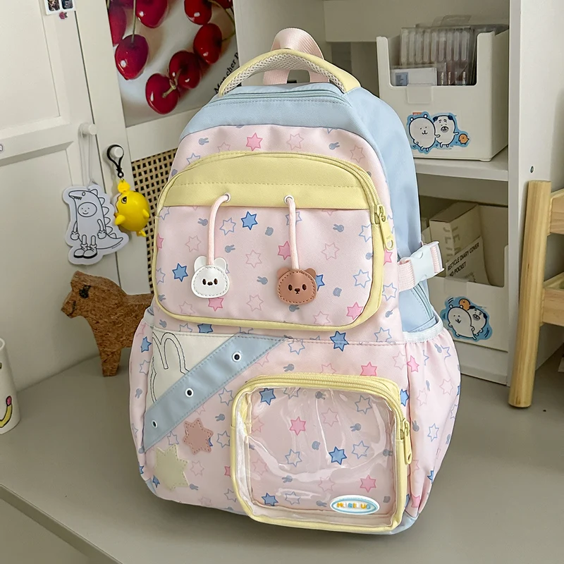 Verspielt Bestickter Stern-Themen Rucksack Karnz