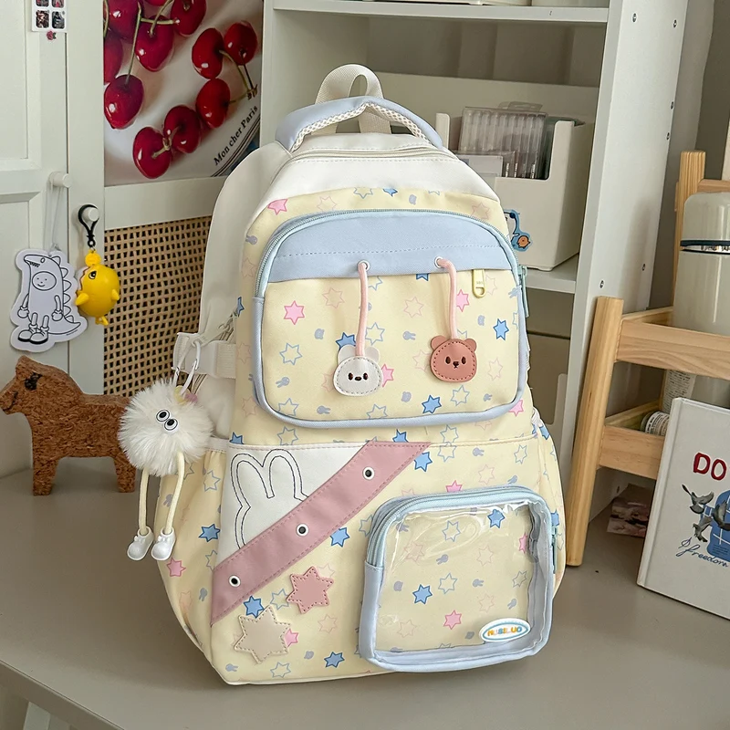Verspielt Bestickter Stern-Themen Rucksack Karnz