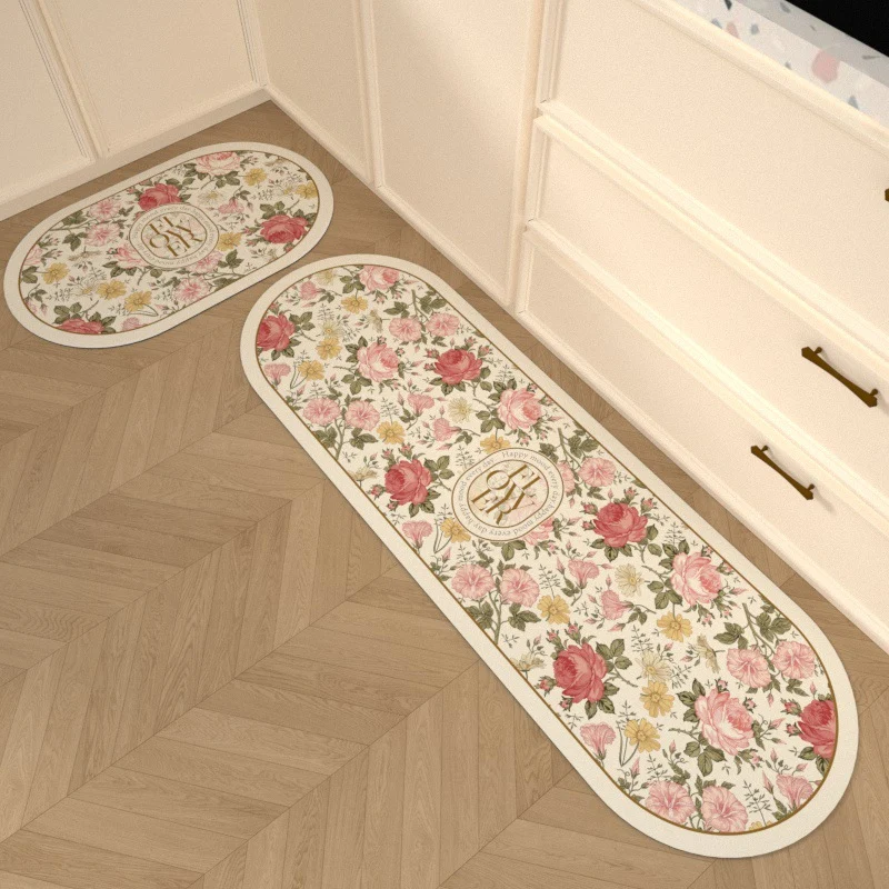 Florales Muster Dekorativer Küchenmatte