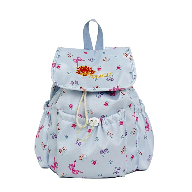 Blumenverzierte Drawstring-Rucksack Karnz