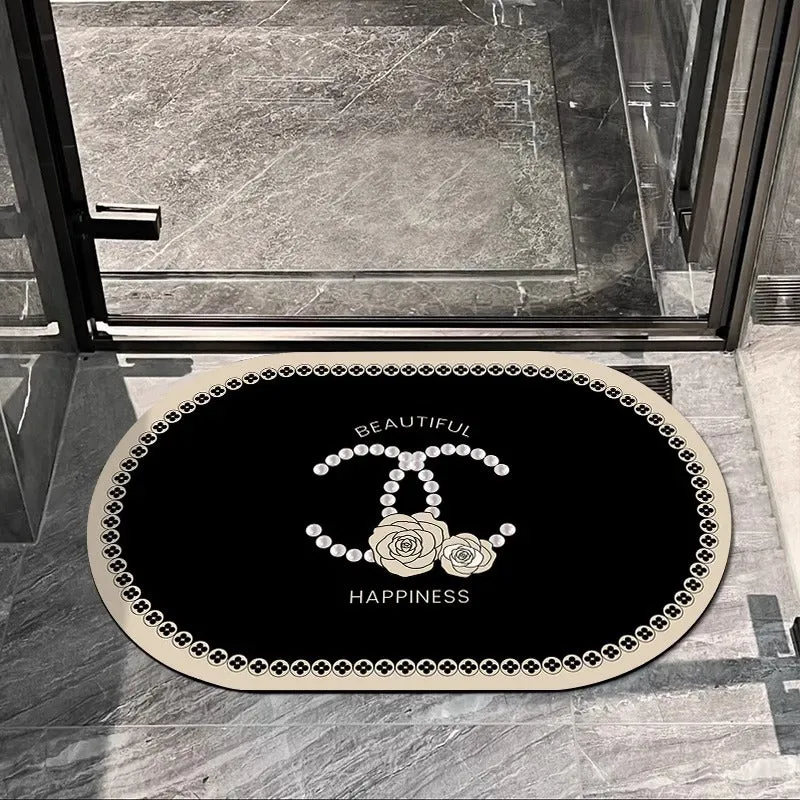 Elegante ovale dekorative Bodenmatte