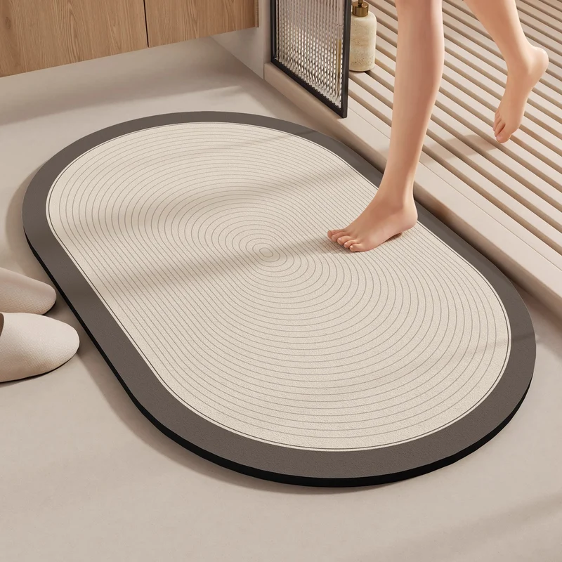 Elegante ovale dekorative Bodenmatte