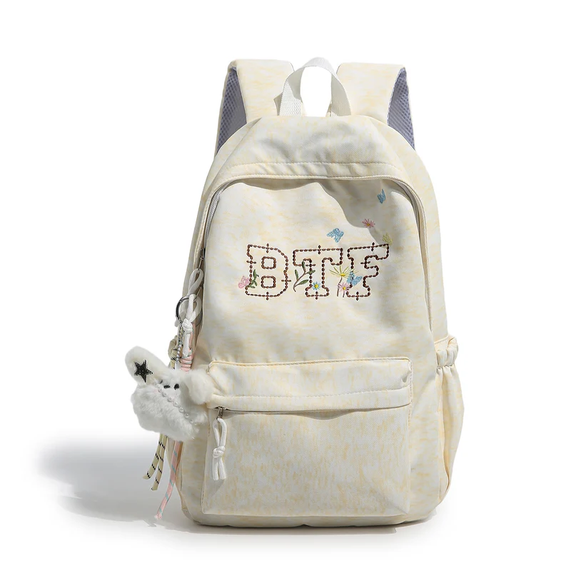 Bestickter Floral Freizeit Rucksack Karnz