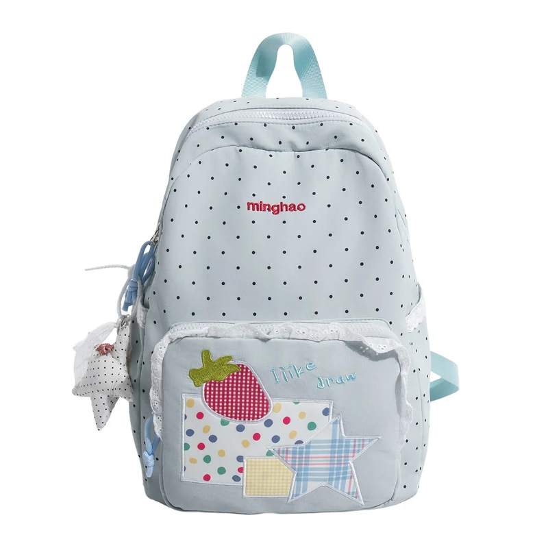 Dekorativer Pünktchen-Print Rucksack Karnz