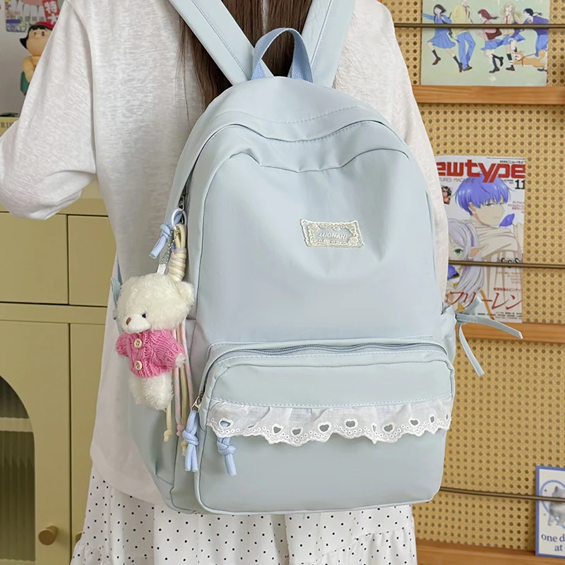 Dekorative Spitzenbesetzte Schulrucksack Karnz
