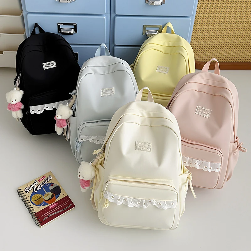 Dekorative Spitzenbesetzte Schulrucksack Karnz