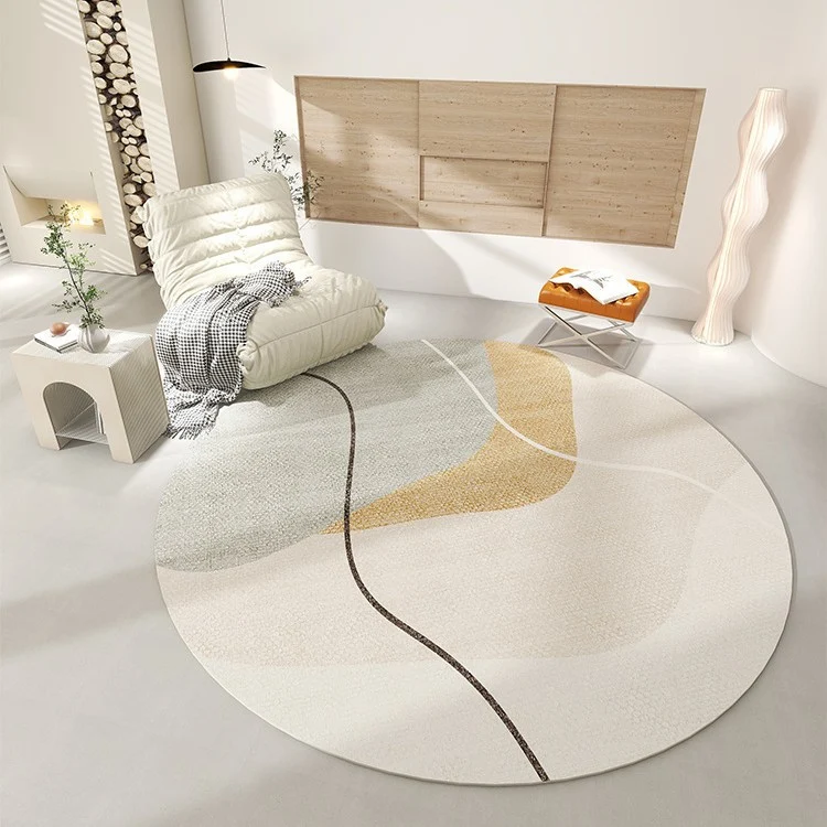 Modern geometrischer kreisförmiger Teppich für das Zuhause