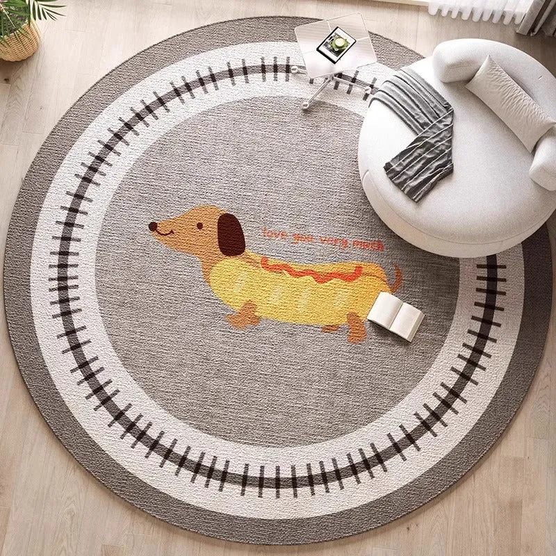 Dekorativer Hunde-Themen-Teppich für die Wohnkultur