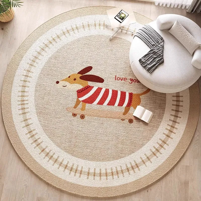 Dekorativer Hunde-Themen-Teppich für die Wohnkultur