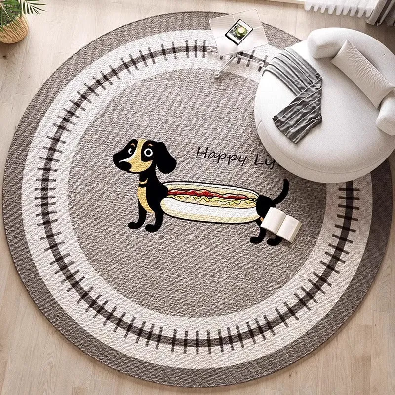 Dekorativer Hunde-Themen-Teppich für die Wohnkultur