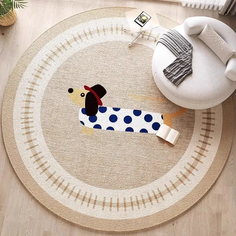Dekorativer Hunde-Themen-Teppich für die Wohnkultur