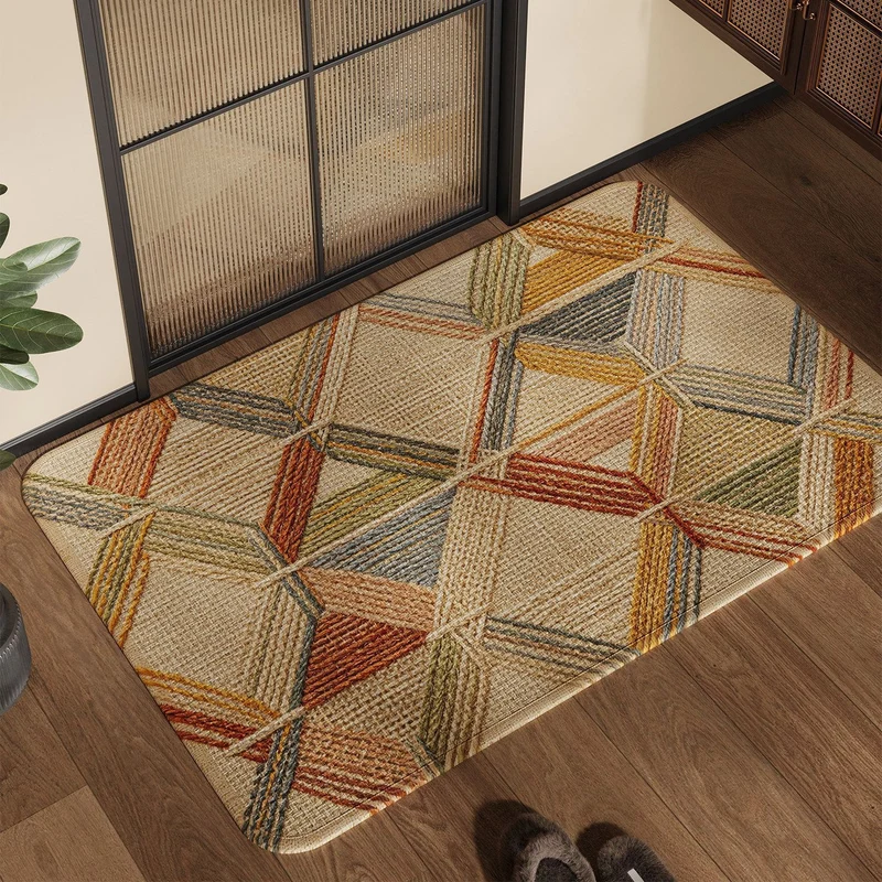Zeitgenössischer geometrischer Musterbereichsteppich für Zuhause
