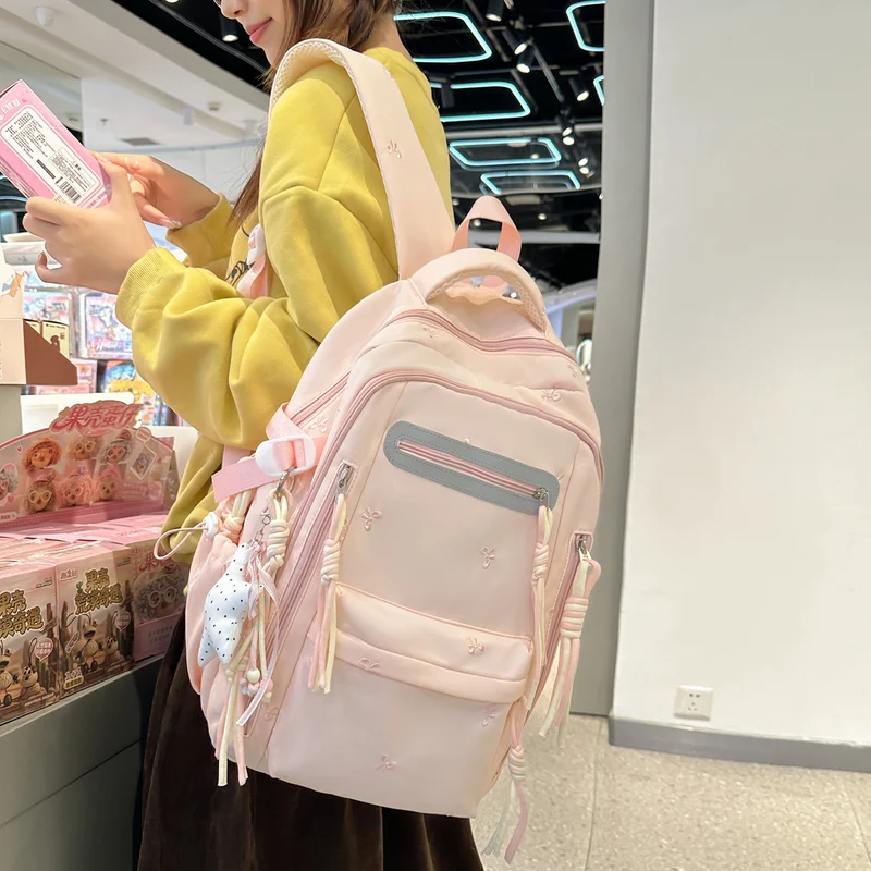 Dekorative Floral Bestickte Rucksack Karnz