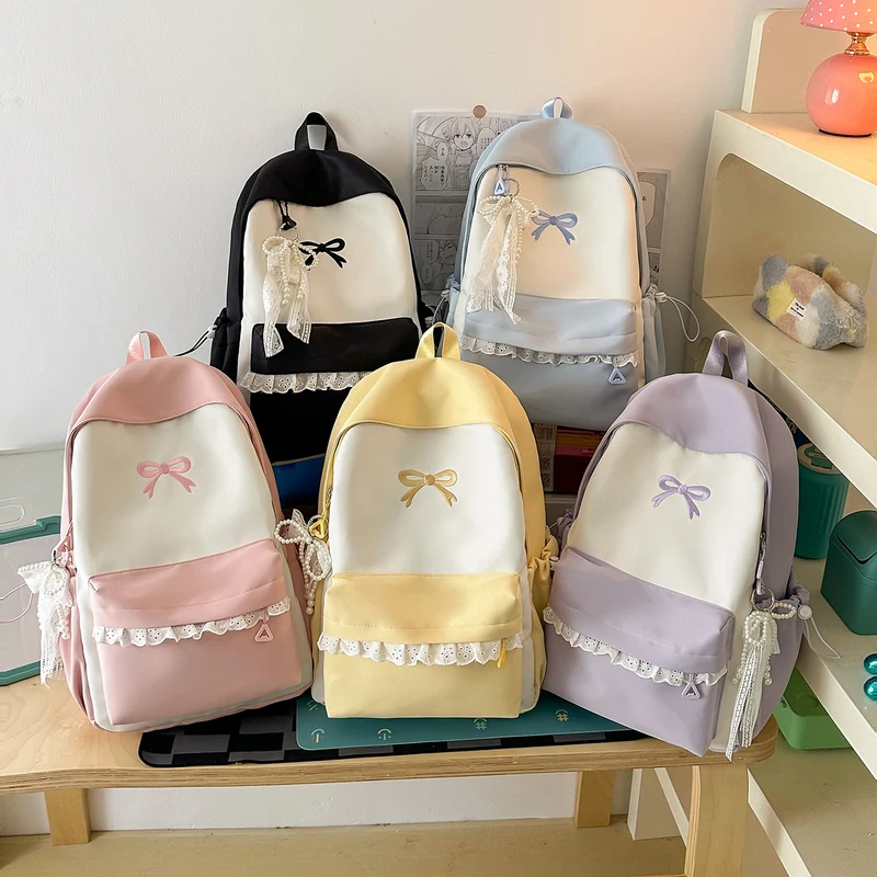 Dekorativer mit Schleife verzierter Freizeit-Rucksack Karnz
