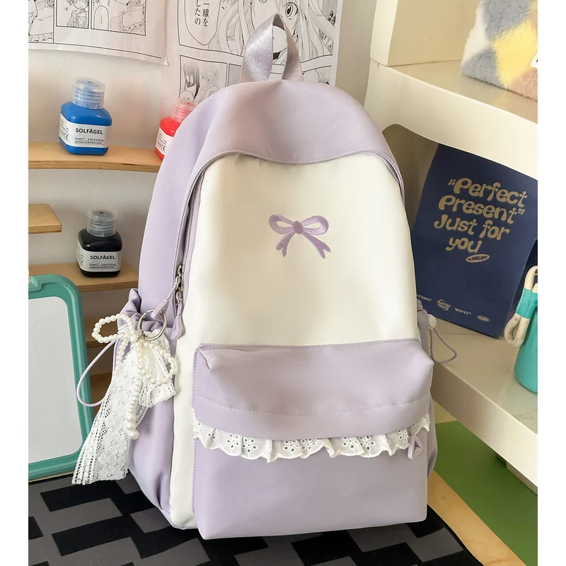 Dekorativer mit Schleife verzierter Freizeit-Rucksack Karnz