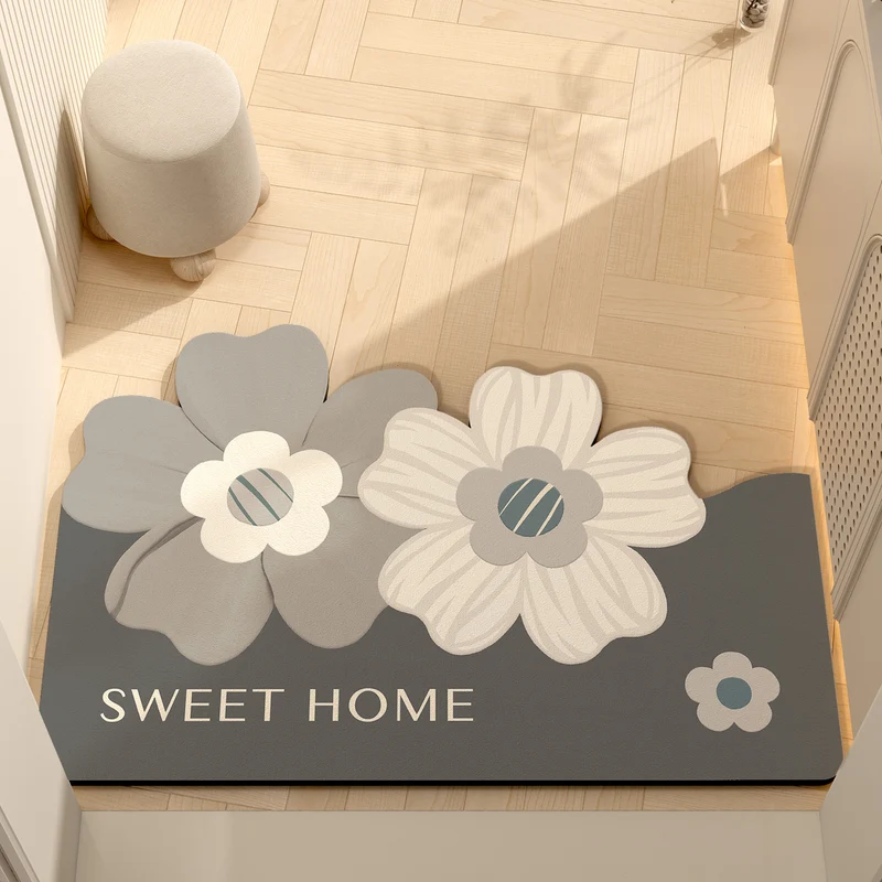 Verspielt Florales Motiv Memory Foam Badematte