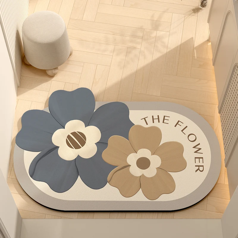 Verspielt Florales Motiv Memory Foam Badematte