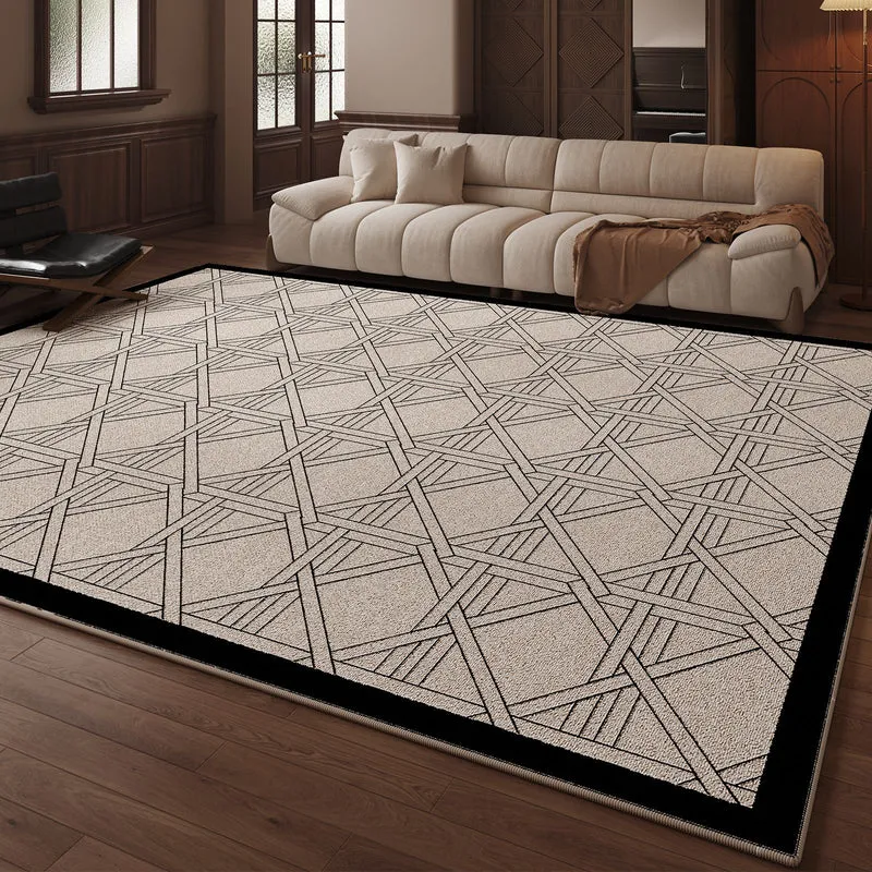 Geometrisch gemusterter Bereichsteppich