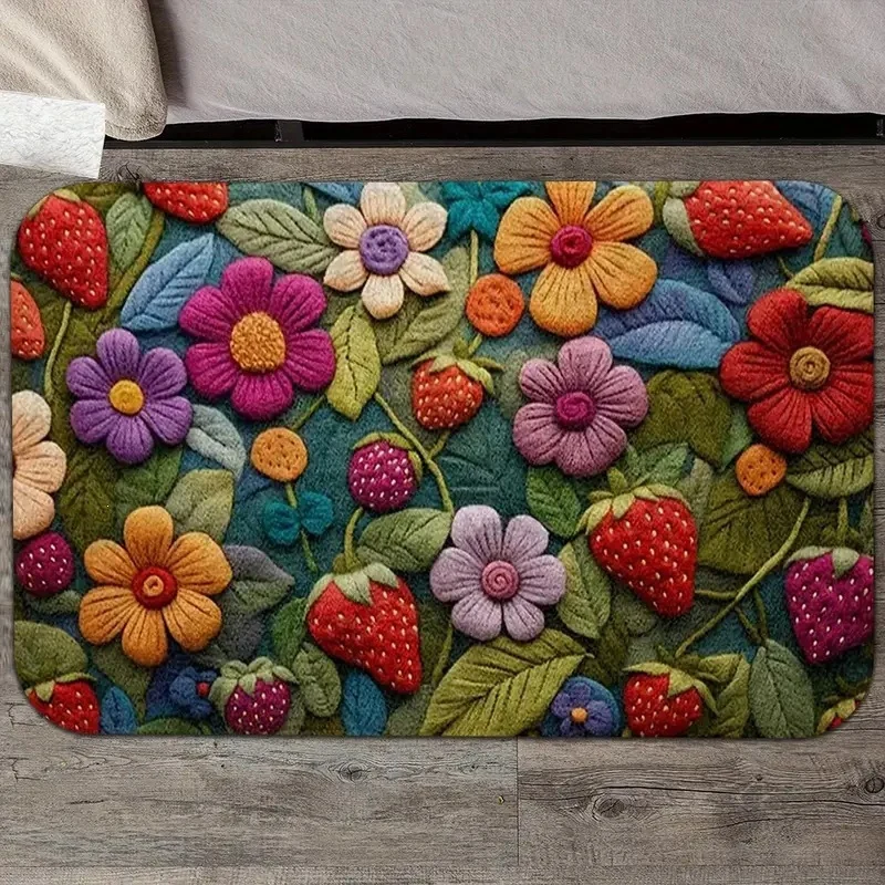 Florale Küchenteppichmatte