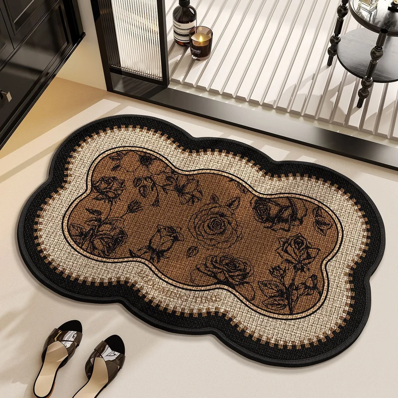 Blumenmuster Badezimmer Teppich