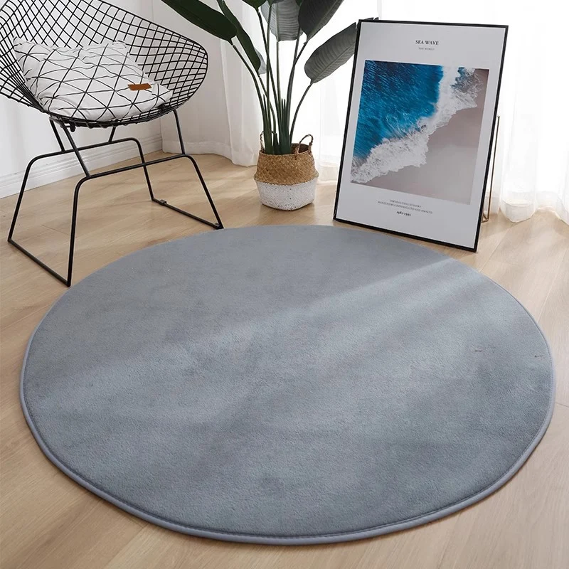 Plüsch runder Teppich