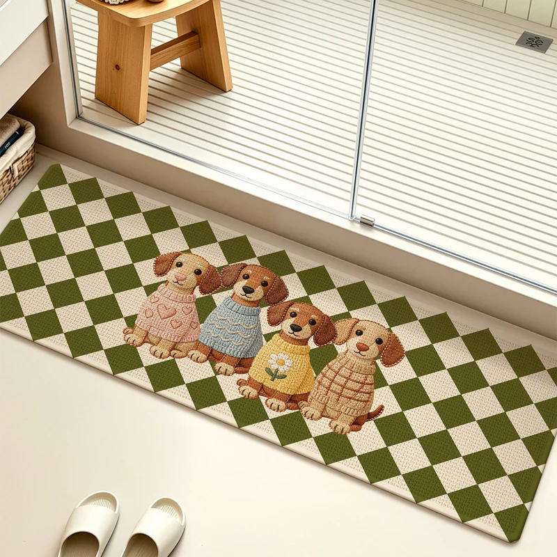 Niedliches katzenmotiviertes Innenläufermatte