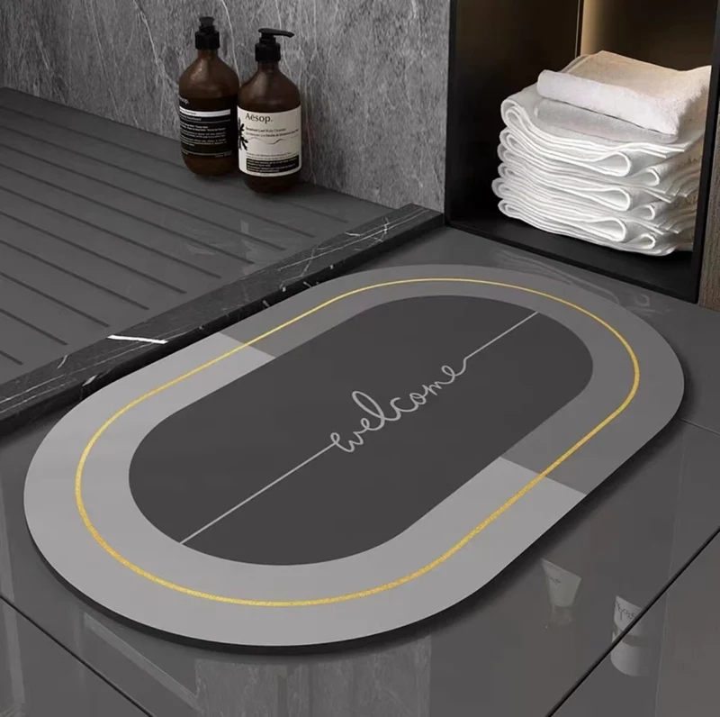 Elegante ovale Willkommensmatte
