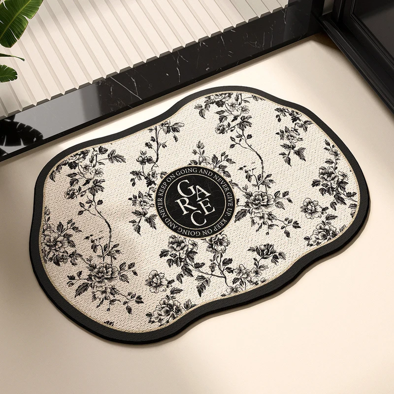 Elegante Blumendruck Küchenmatte