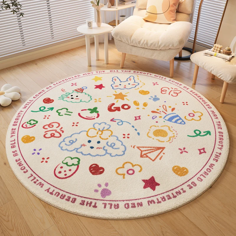 Verspielter hundethemed runder Teppich