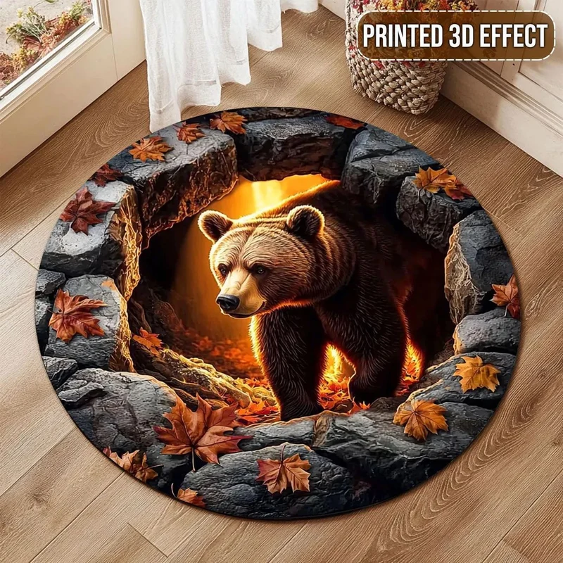 3D-gedruckter Bären-Themen-Teppich