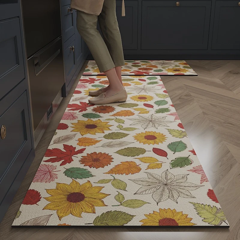Florales Design Küchen Komfortmatte