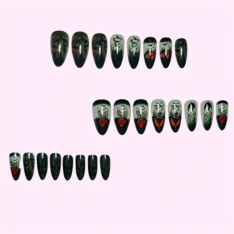Gothic-Themen Lange Stiletto Nagelkunst