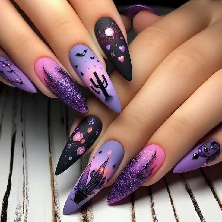 Gothic Desert Szene Nagelkunst Set