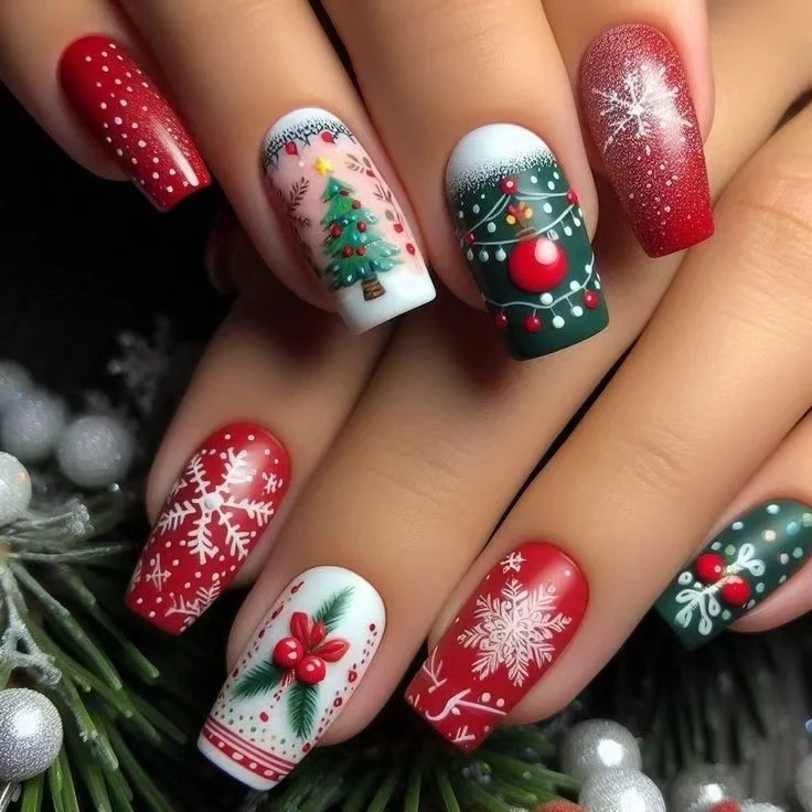 Festliches Feiertags-Nagelkunstset