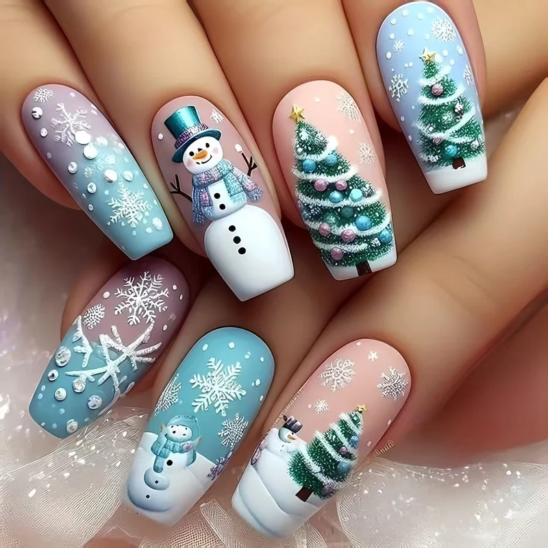 Festliches Feiertags-Nagelkunstdesign