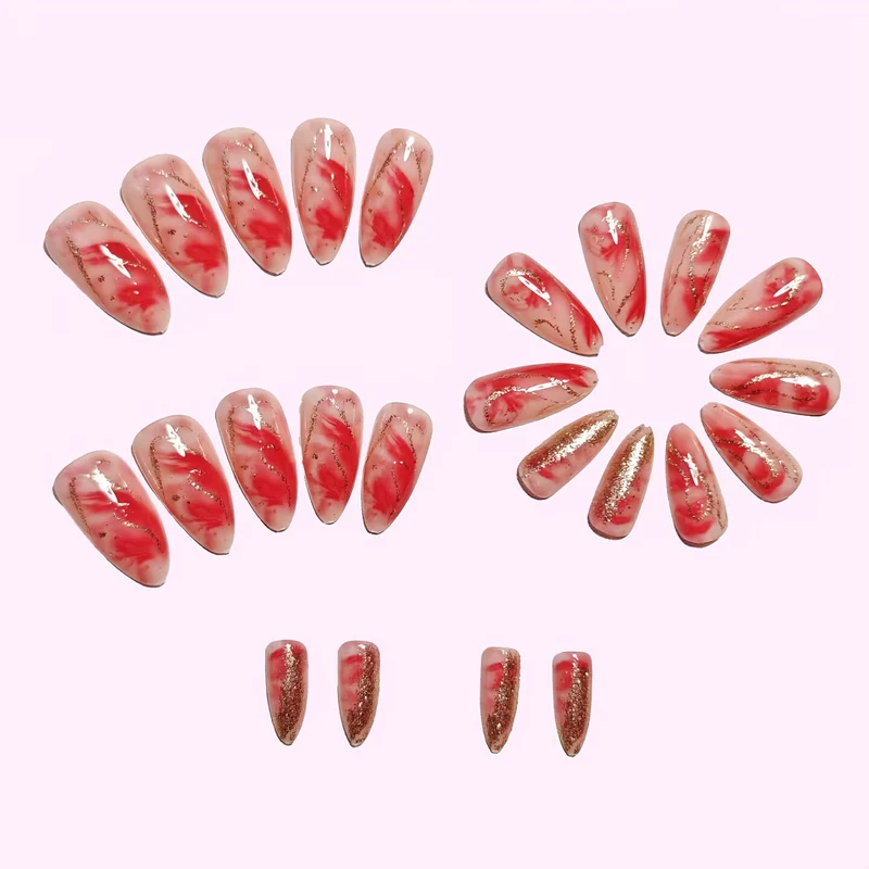 Elegantes Marmor Nagelkunst Set