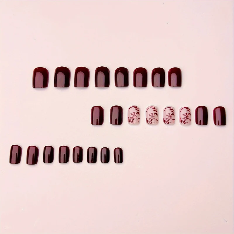 Elegante florale Wasser-Marmorierung Nagelkunst