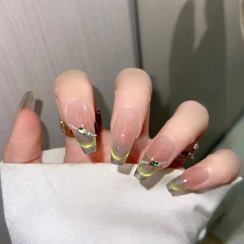 Glamouröser Gradient Press-On Nagel Set