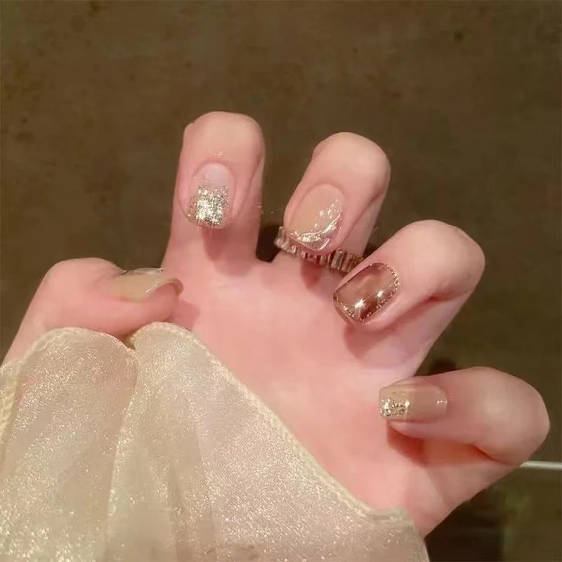 Glamouröse Glitzer Druck-Nagelset