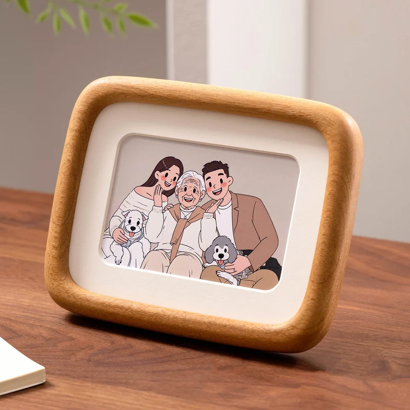 Dekorativer Holzfoto-Rahmen für die Heimpräsentation