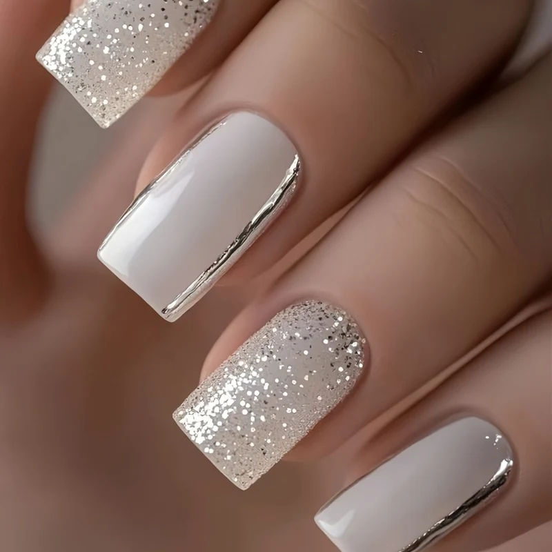 Funkelndes Glitzer Ombre Nageldesign