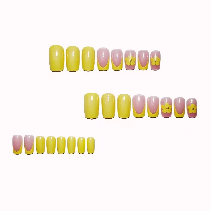 Künstlerisches Floral Design Nagelset