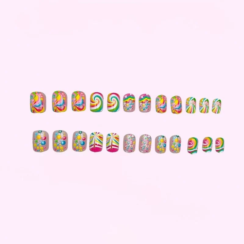 Künstlerisches Candy Swirl Nagelkunst-Set