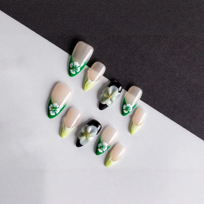 Blumen Kunst Press-On Nageldesign