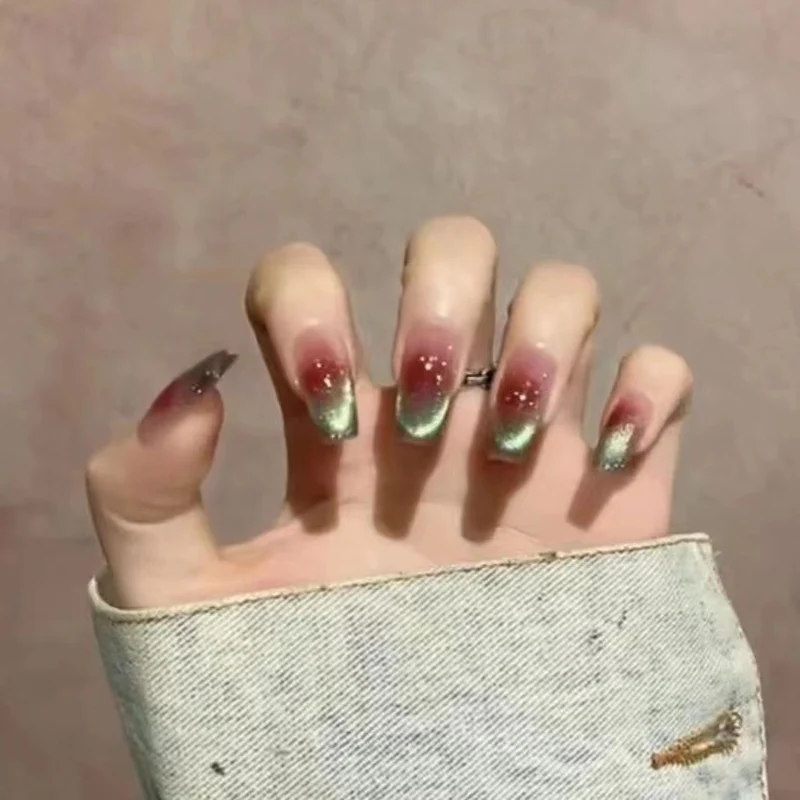 Gradient Glitter Presse-On Nägel