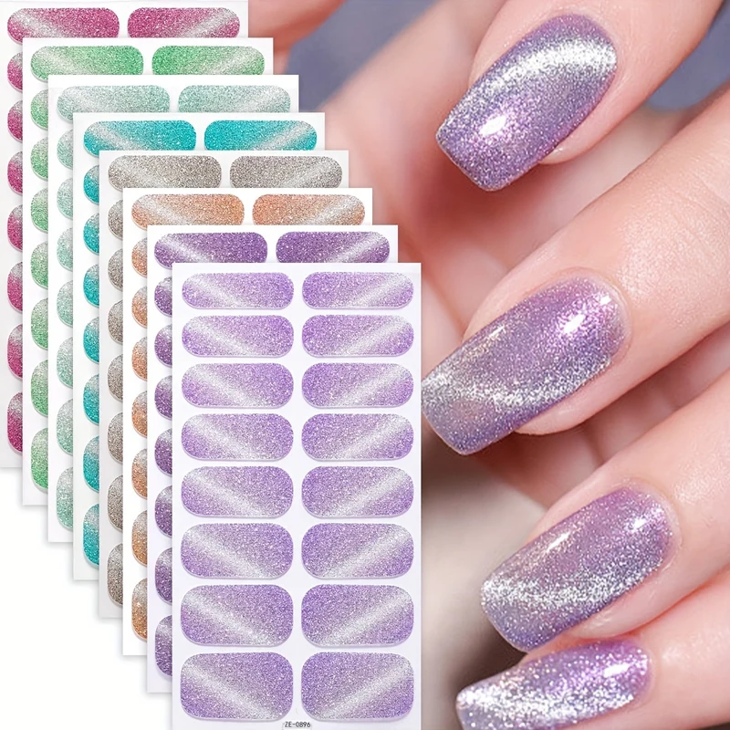 Funkelnde Glitzer Nagelaufkleber Set